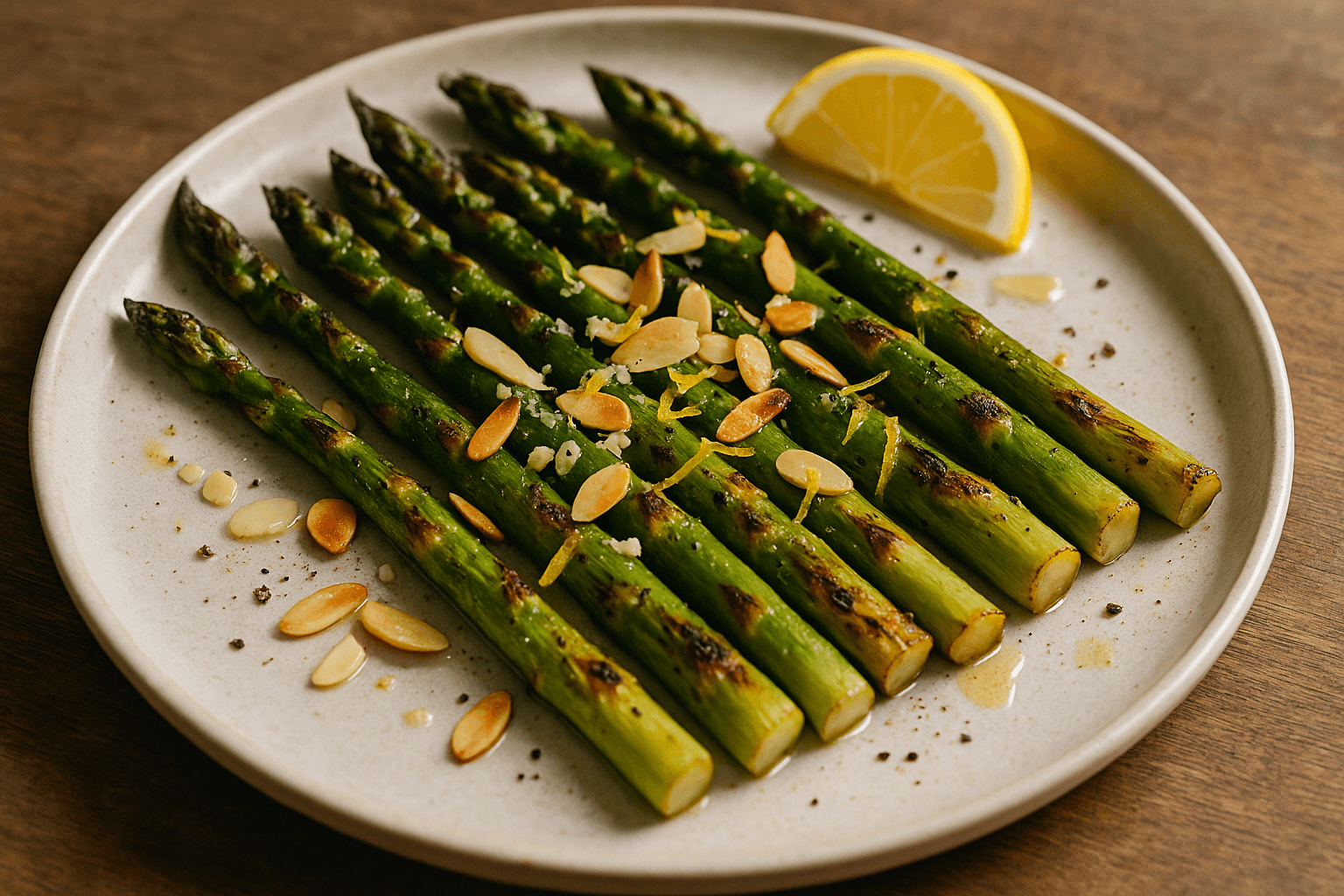 Asparagi al Forno con Limone e Mandorle