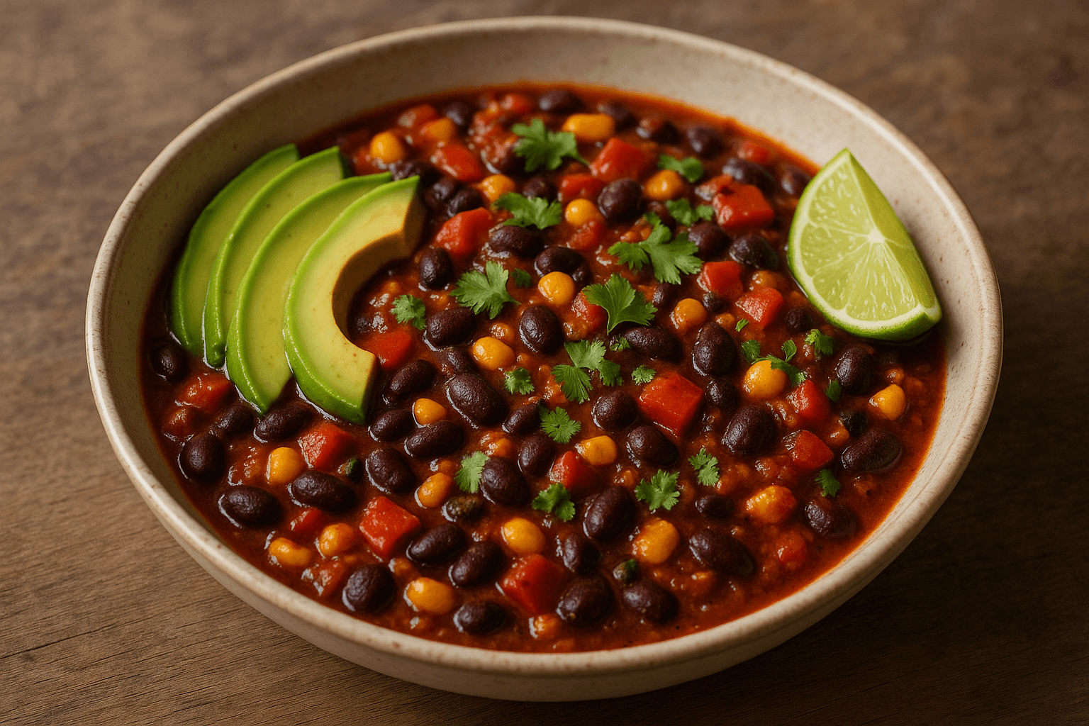 Chili Sin Carne con Fagioli Neri