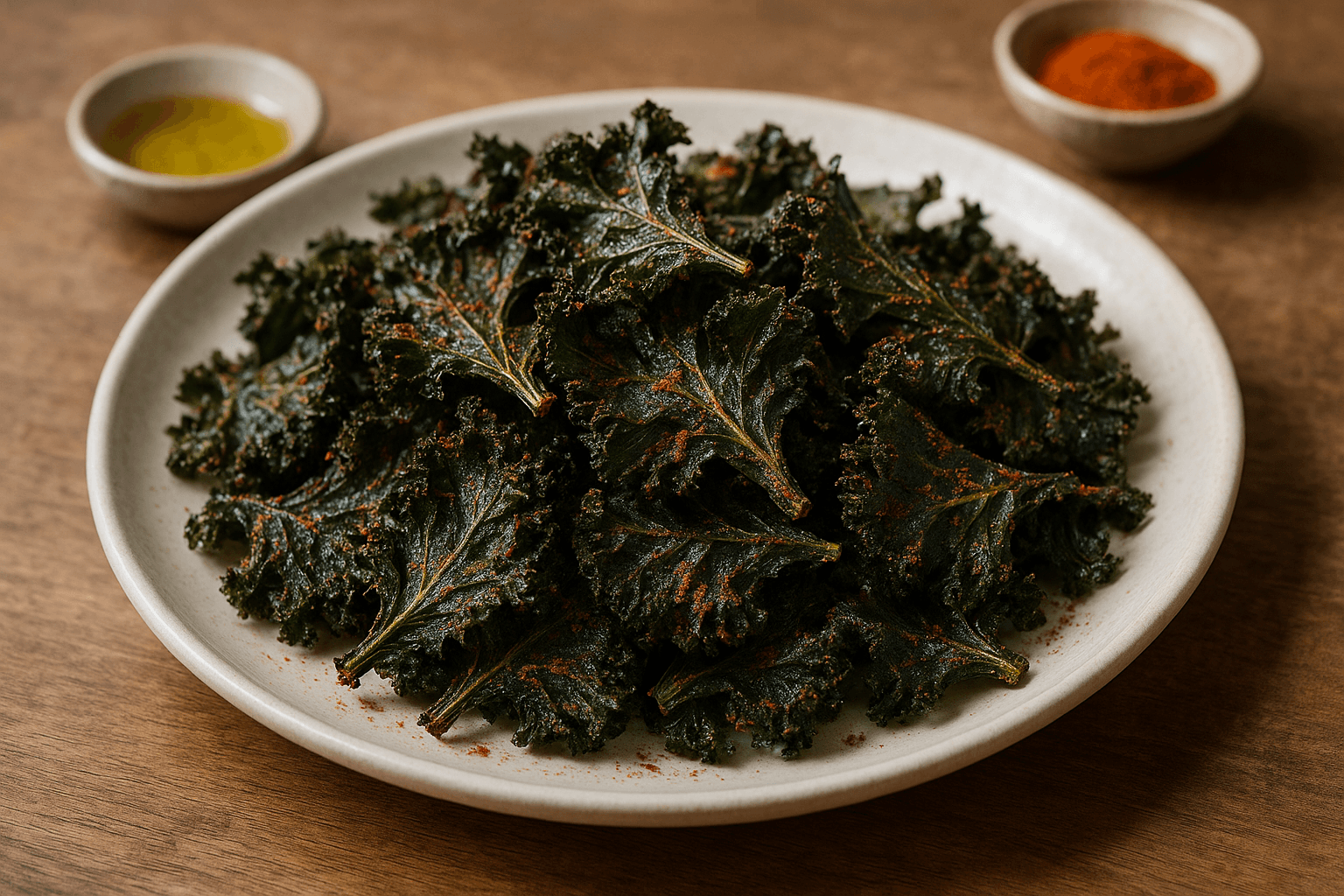 Chips di Kale al Forno Croccanti