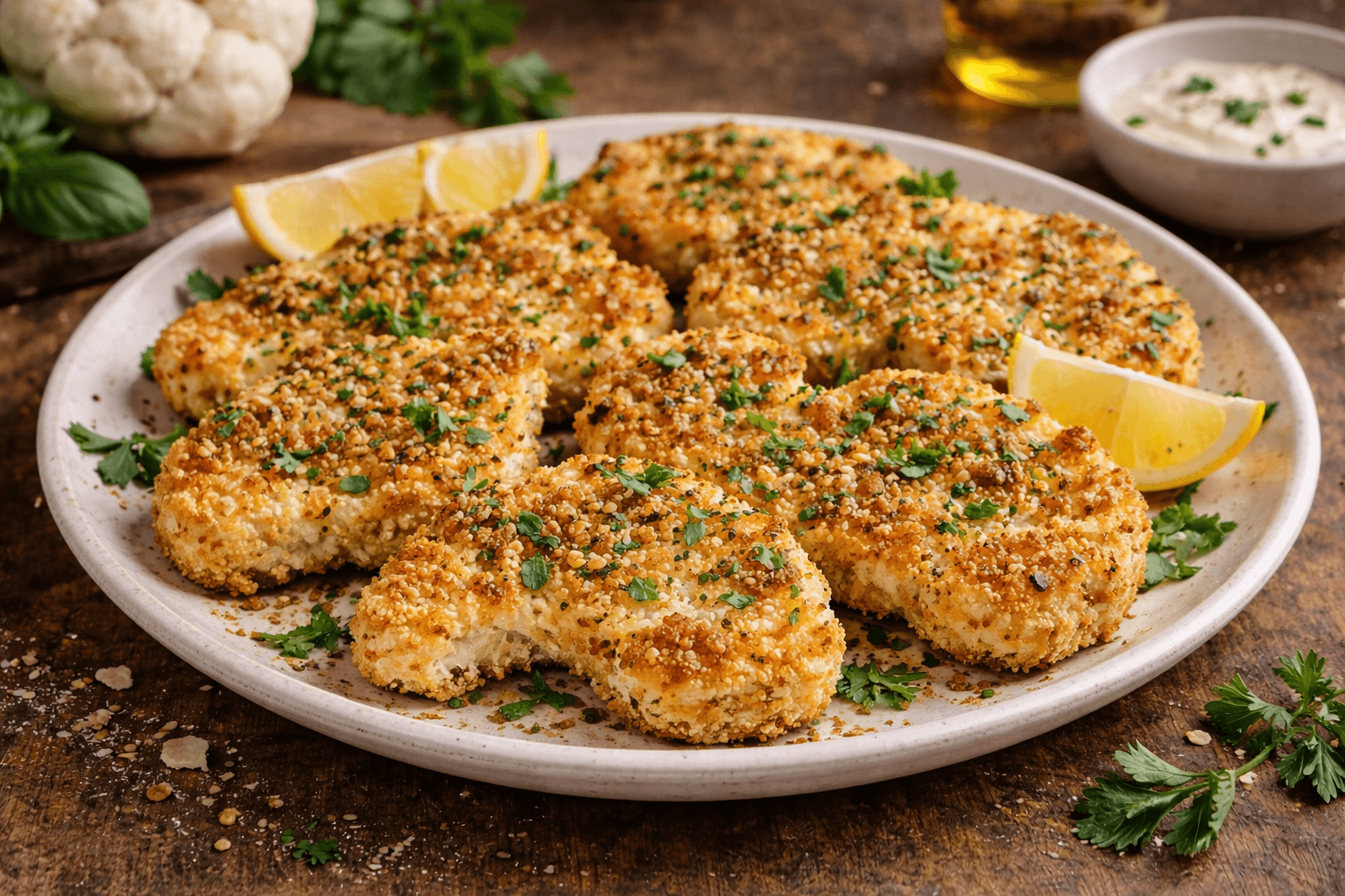 Cotolette di cavolfiore croccanti al forno