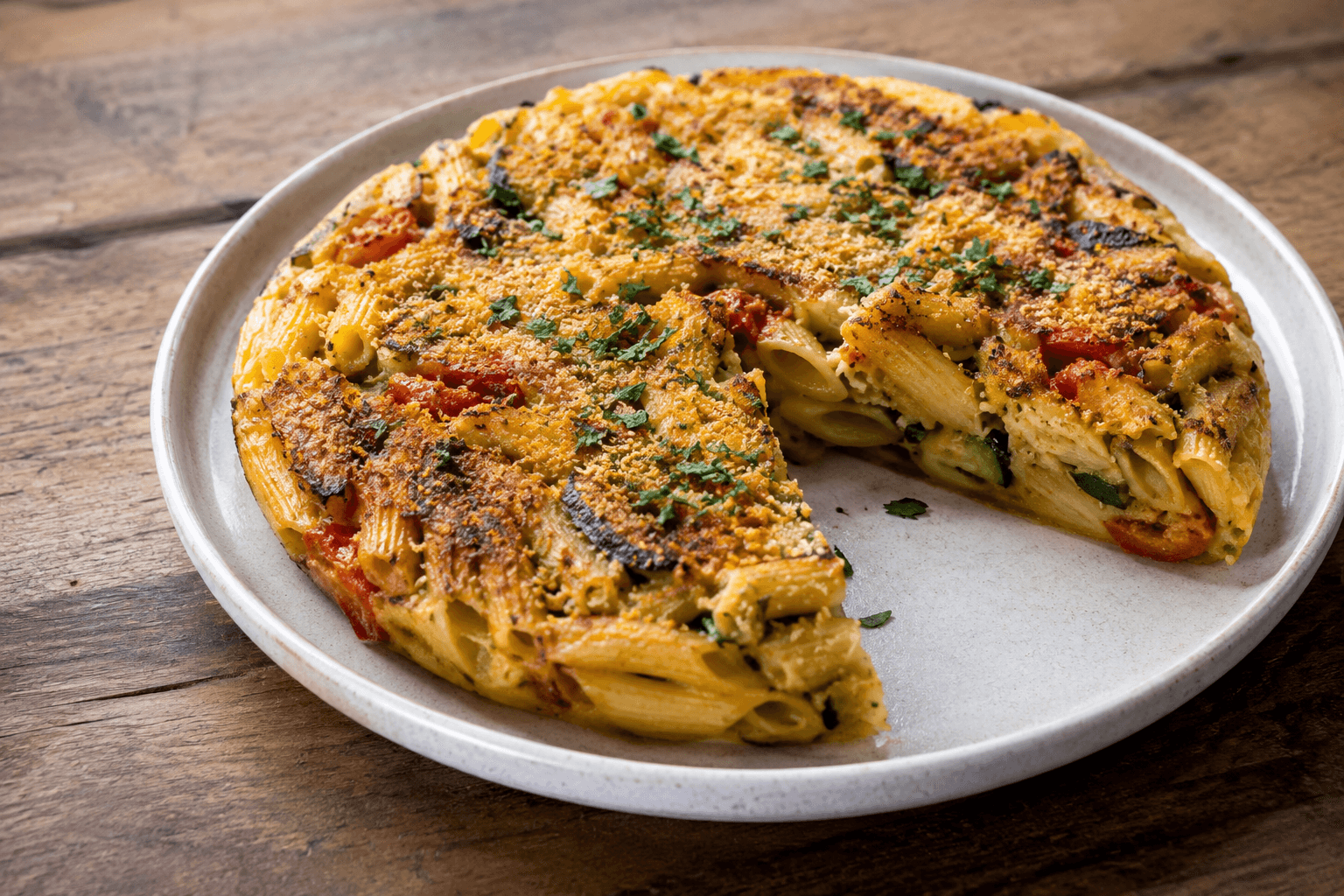 Frittata di pasta vegana