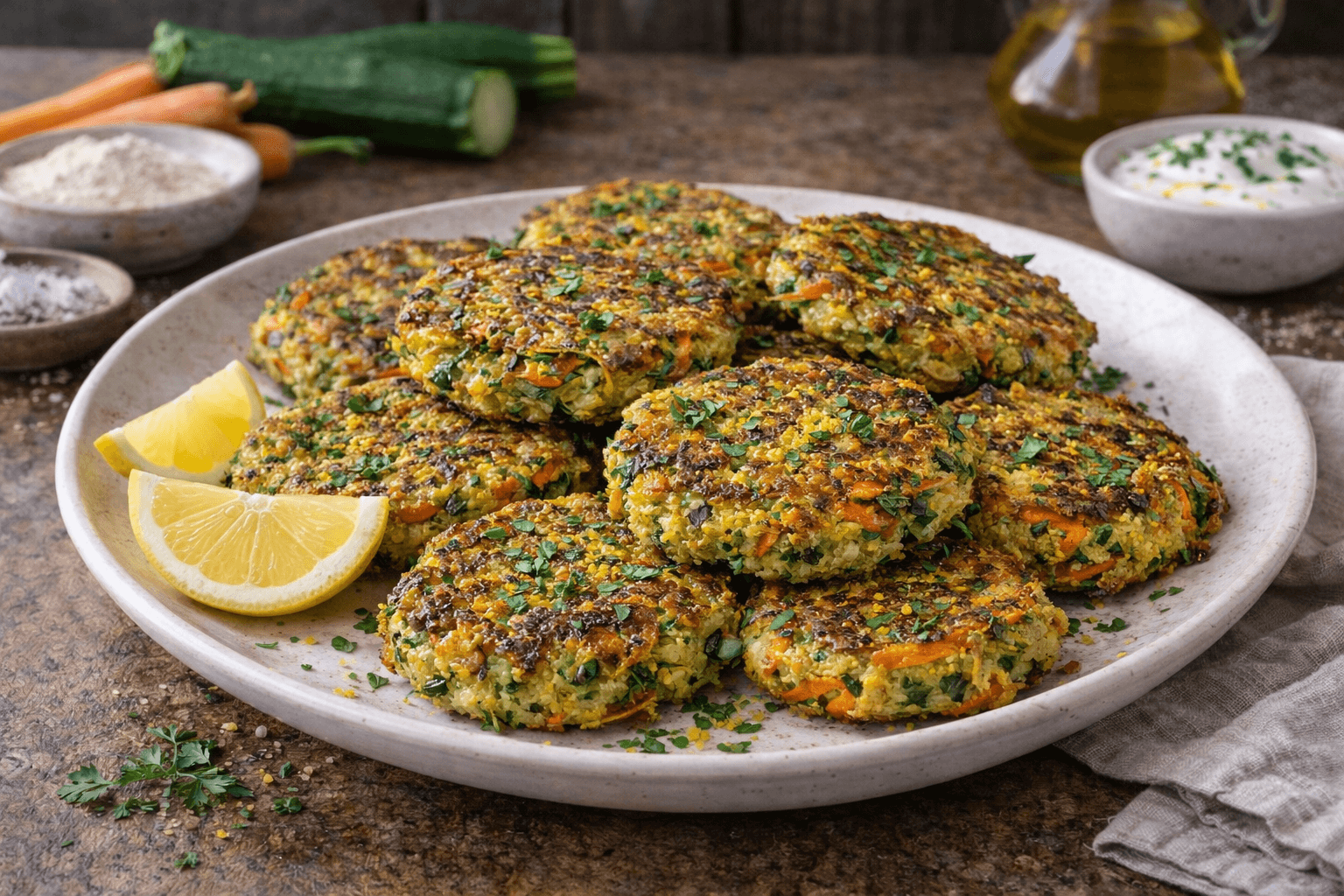 Frittelle di zucchine e carote croccanti