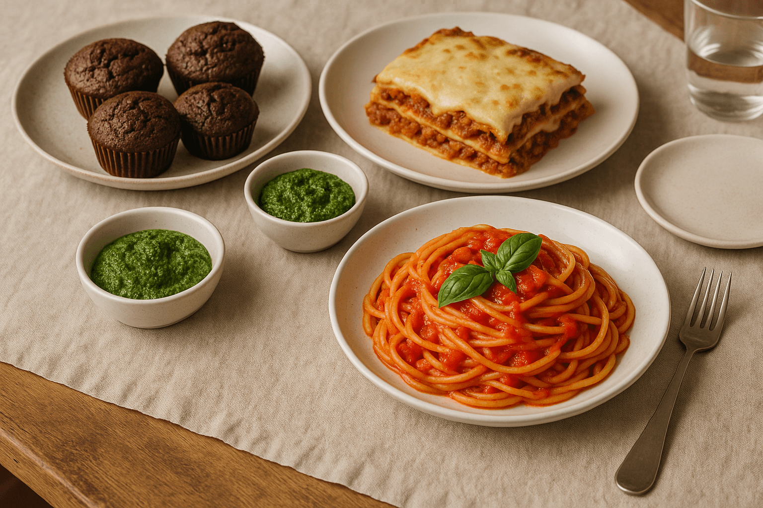 Menù pranzo con Pesto di Basilico Genovese