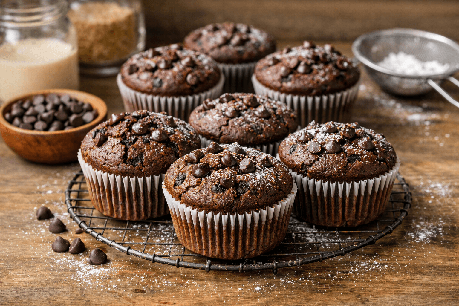 Muffin al cioccolato soffici