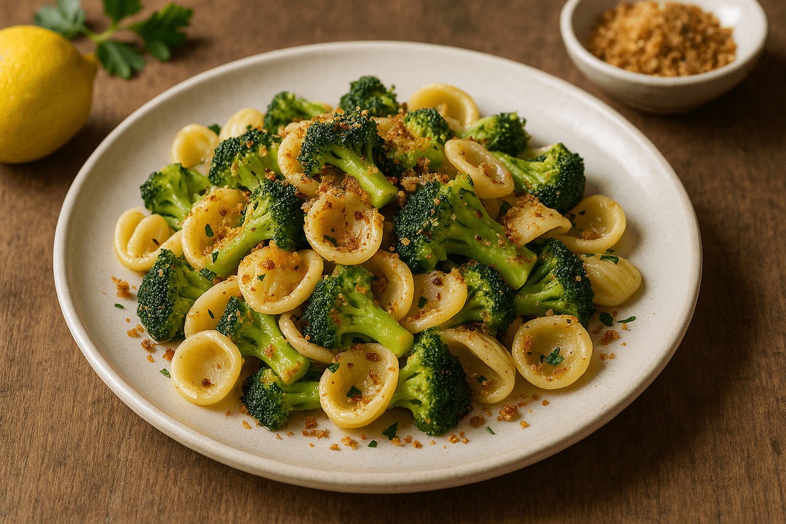 Pasta con Broccoli Aglio e Olio