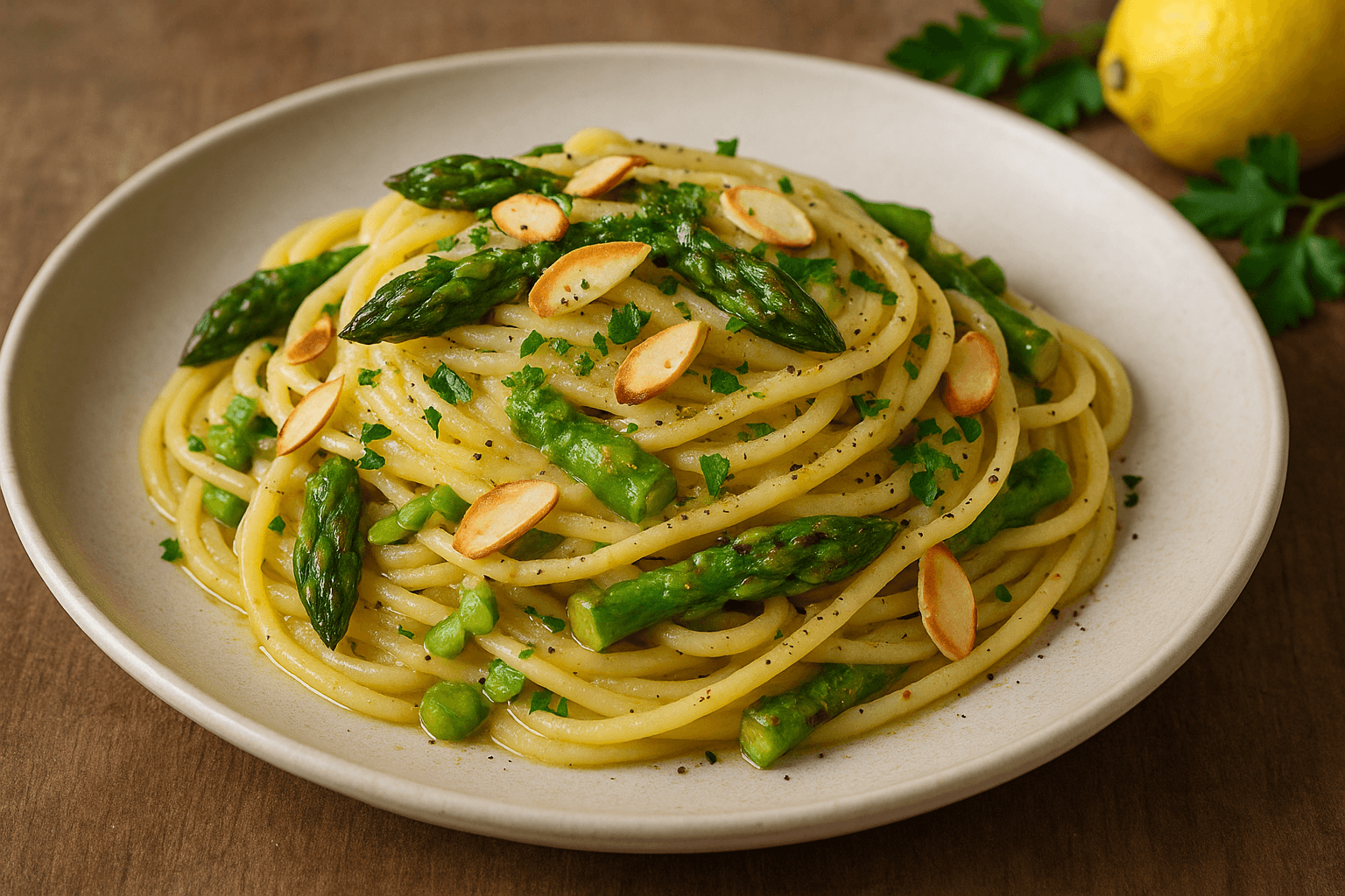 Pasta agli Asparagi e Limone