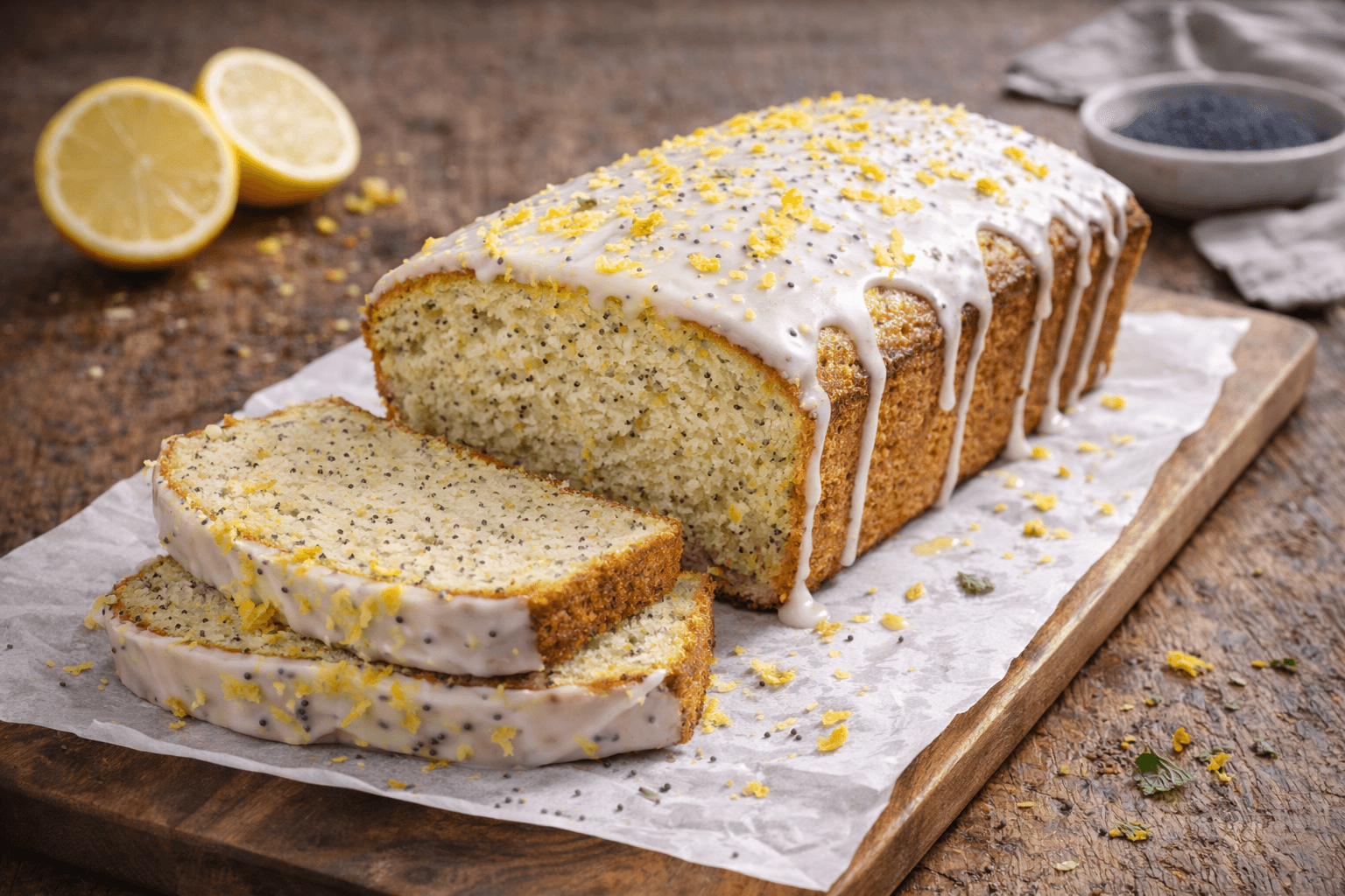 Plumcake al limone e semi di papavero