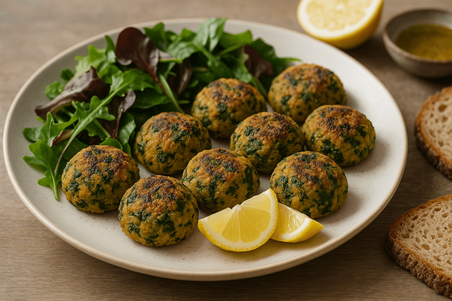 Polpette di Ceci e Spinaci al Forno