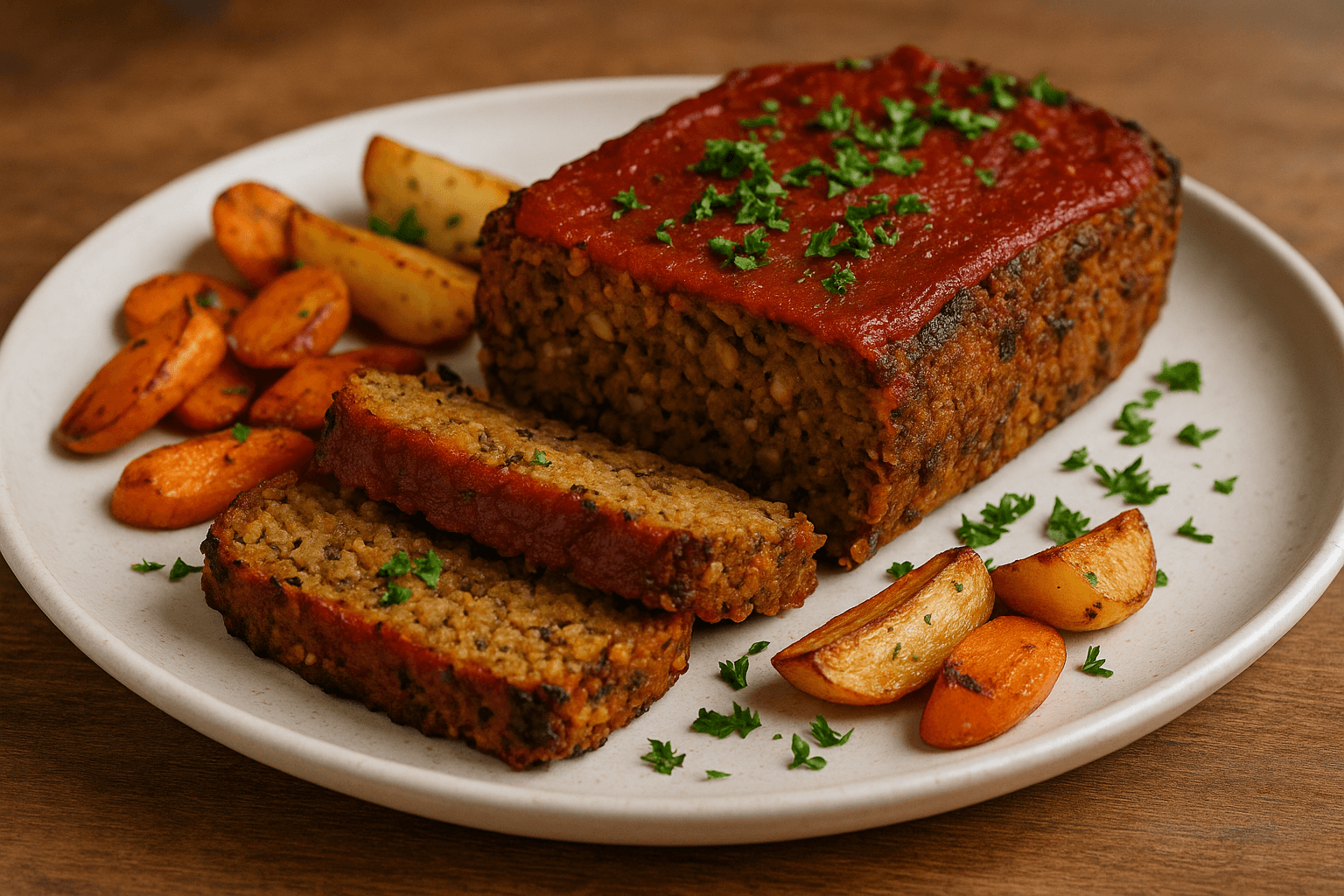Polpettone di Lenticchie e Noci al Forno