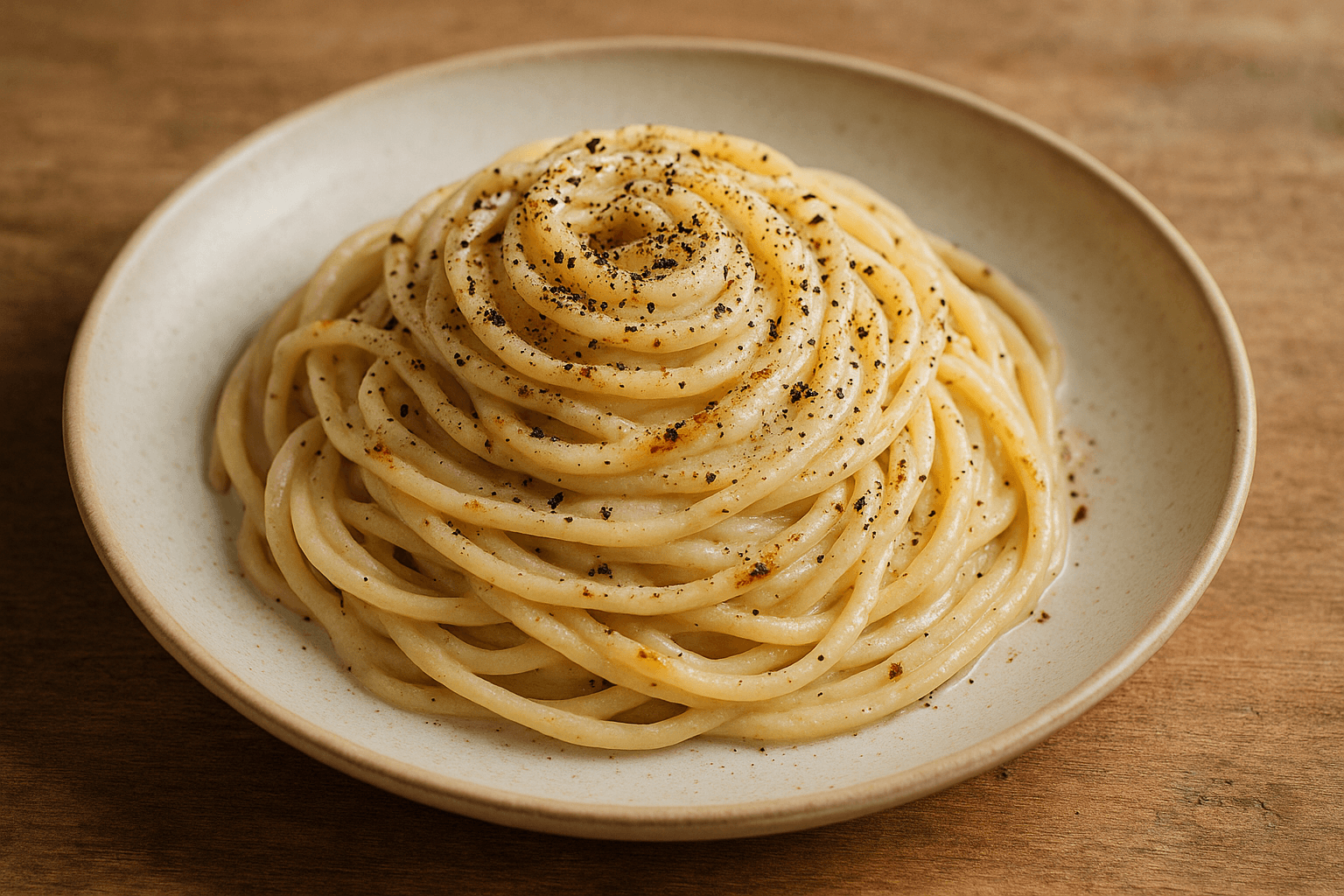 Spaghetti Cacio e Pepe Vegani