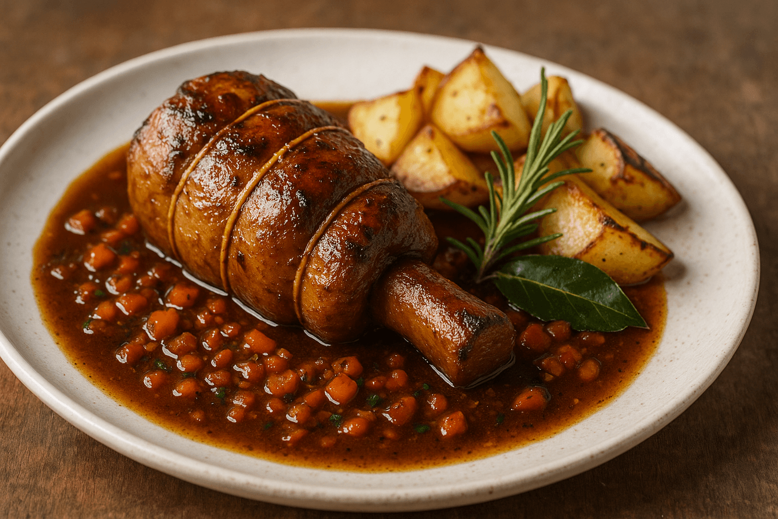 Stinco di Seitan alla Birra e Rosmarino