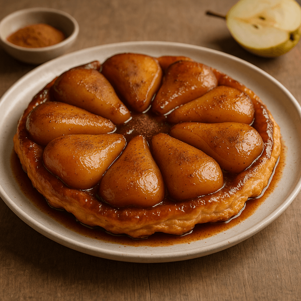 Tarte Tatin di Pere con Caramello Vegano