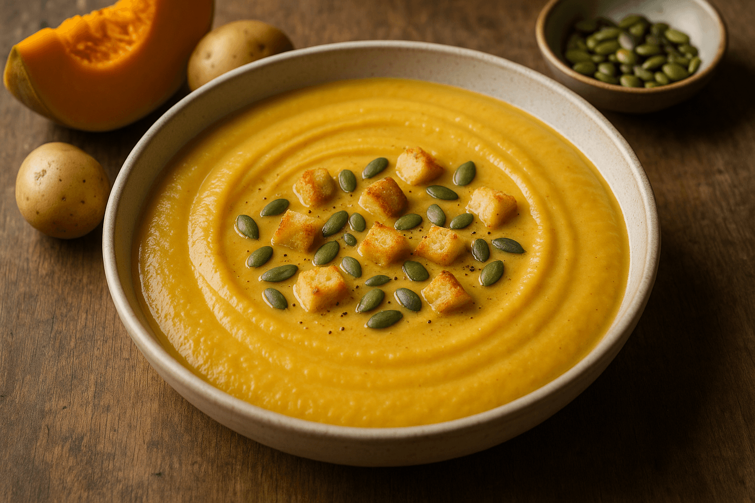 Vellutata di zucca e patate cremosa